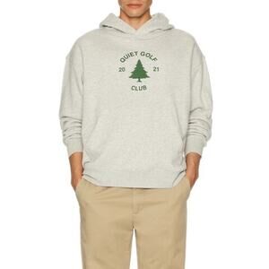 Quiet Golf Arrowhead Fleeced Lined Hoodie Ash Size Large NWT